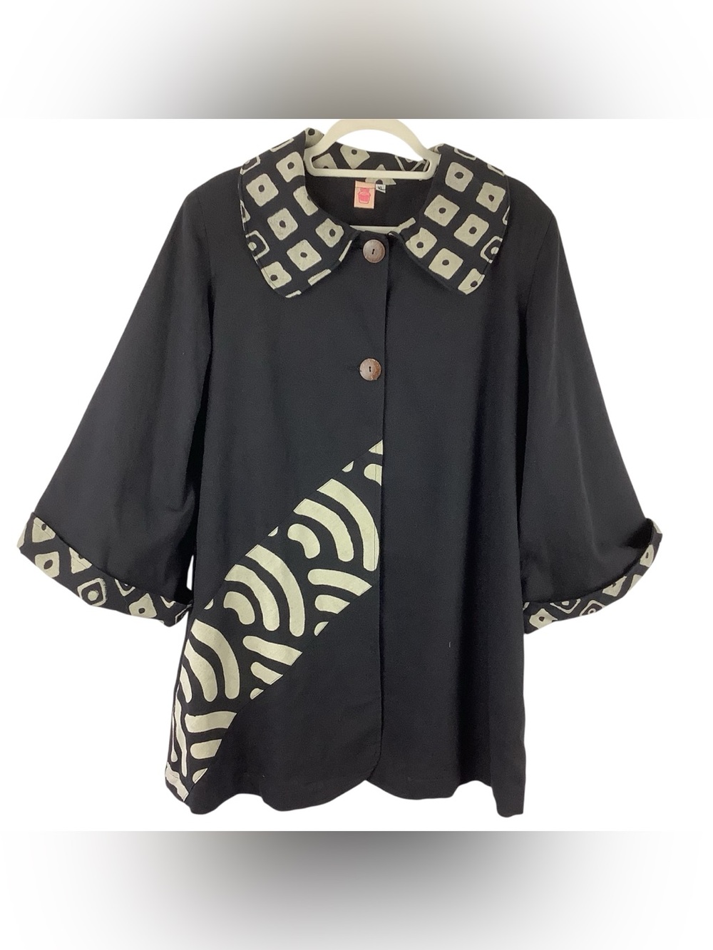 Cupcake International Art To Wear Lagenlook Swing Jacket